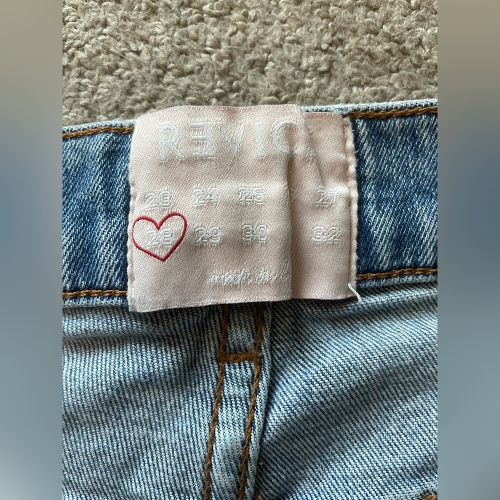 Revice Denim Button Fly High Rise Shorts - Picture 9 of 11